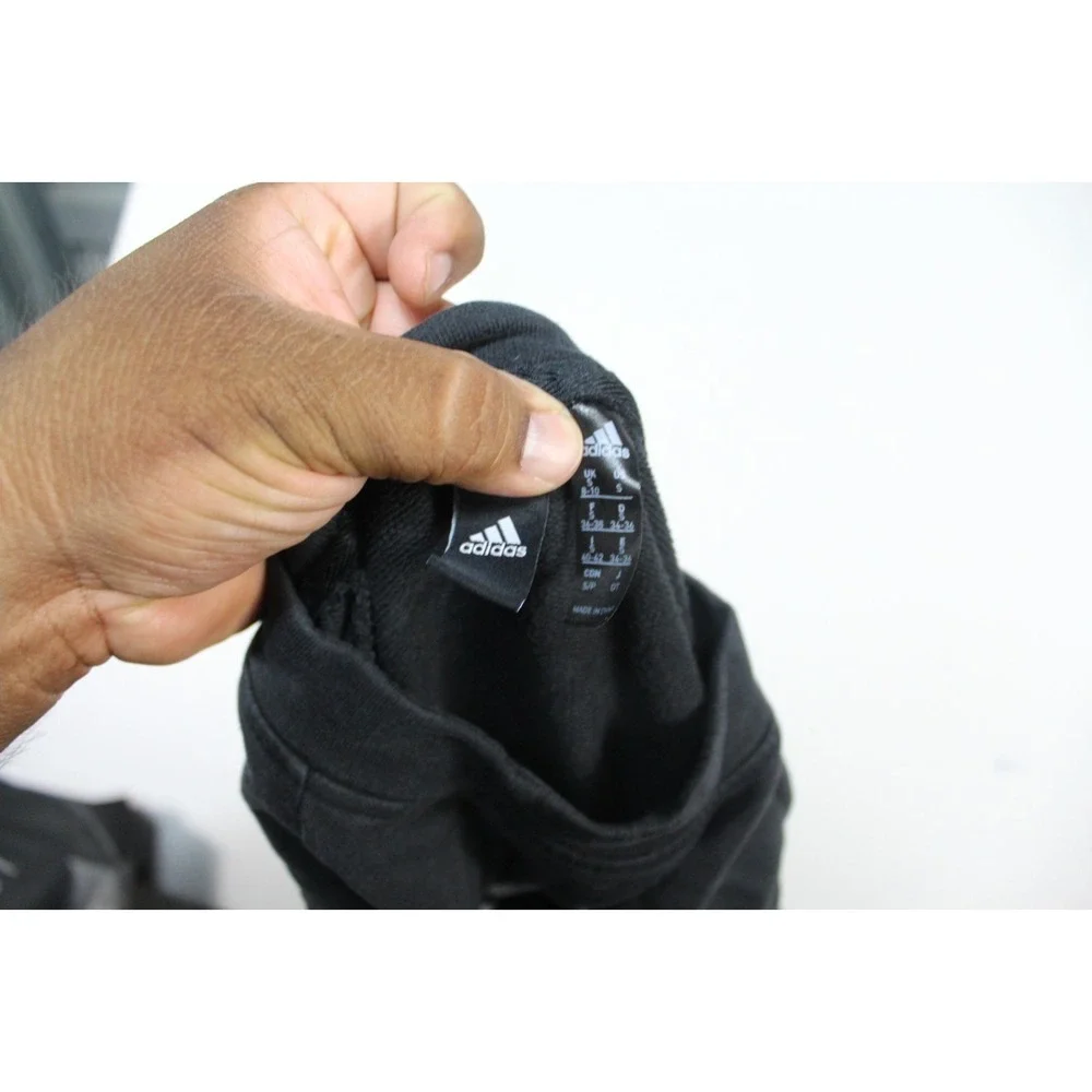 Adidas Boy Black Sweater Spell Out Long Sleeve Casual Size Small